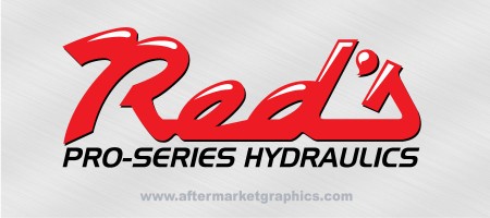 Red's Hydraulics Decals - Pair (2 pieces)